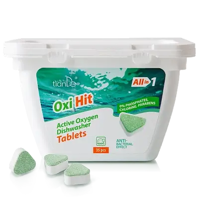 Tabletki z aktywnym tlenem do zmywarek